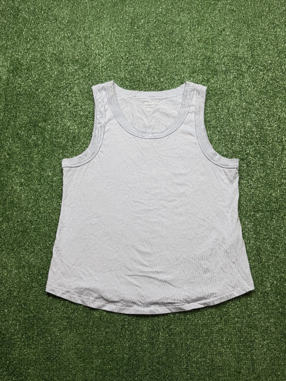 Madewell Tank Top Shirt Size L Blue Sleeveless Blouse Stretch Lightweight Tee